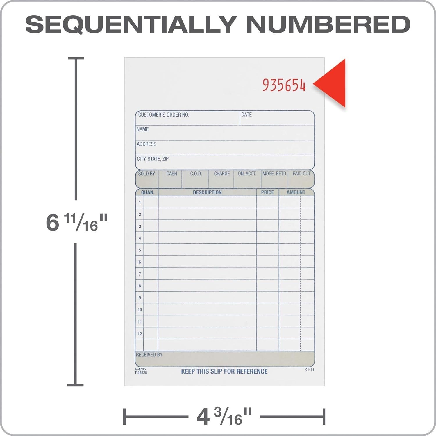 Professional Sales Order Book – 50 Carbonless 2-Part Forms for Small Businesses