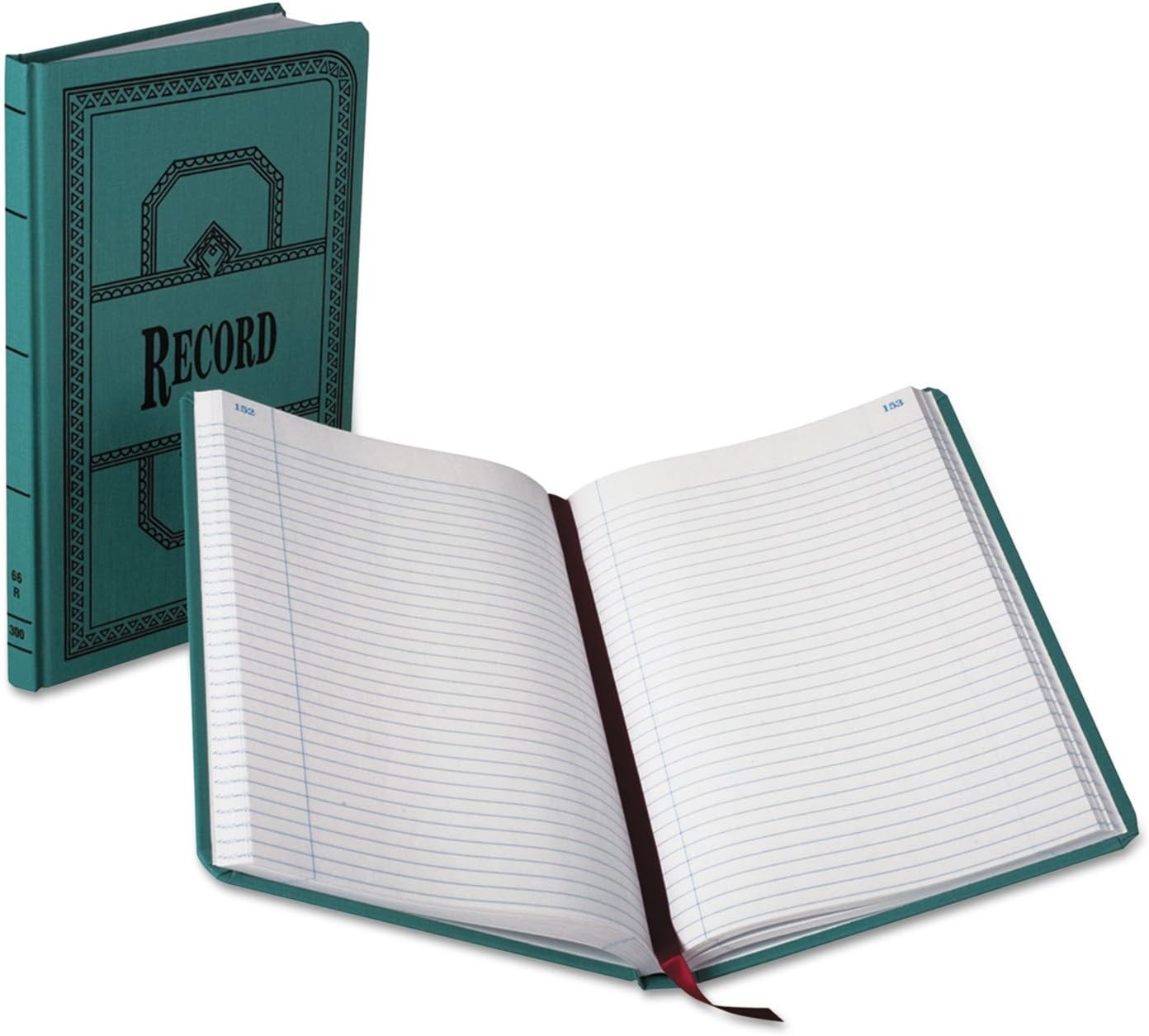66 Series Account Books Record Ruling 300 Pages 12-1/8ʺ x 7-5/8ʺ Blue 66-300-R