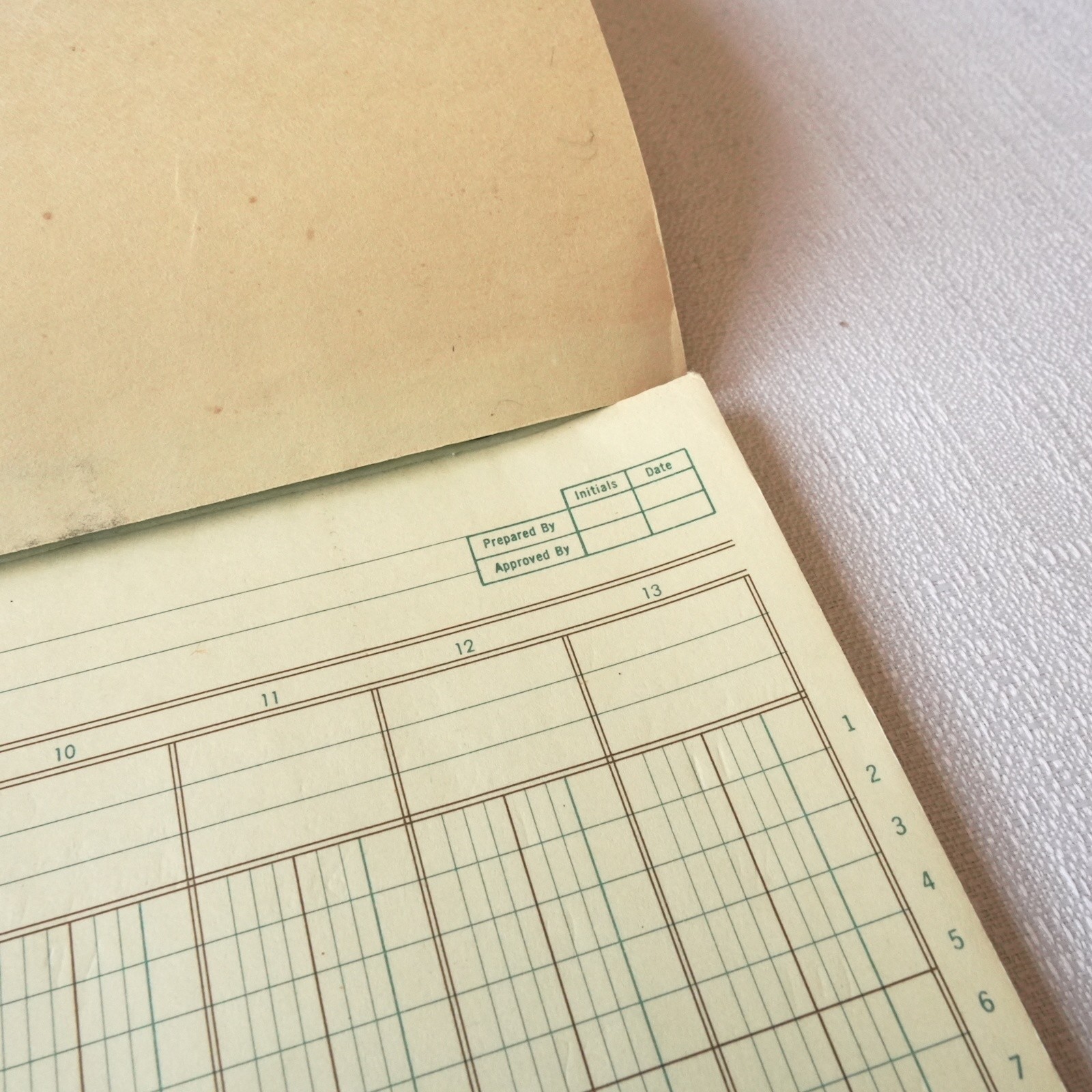 Vintage Boorum & Pease 8913 Columnar Pad 13 Column Ledger Accounting Sheets