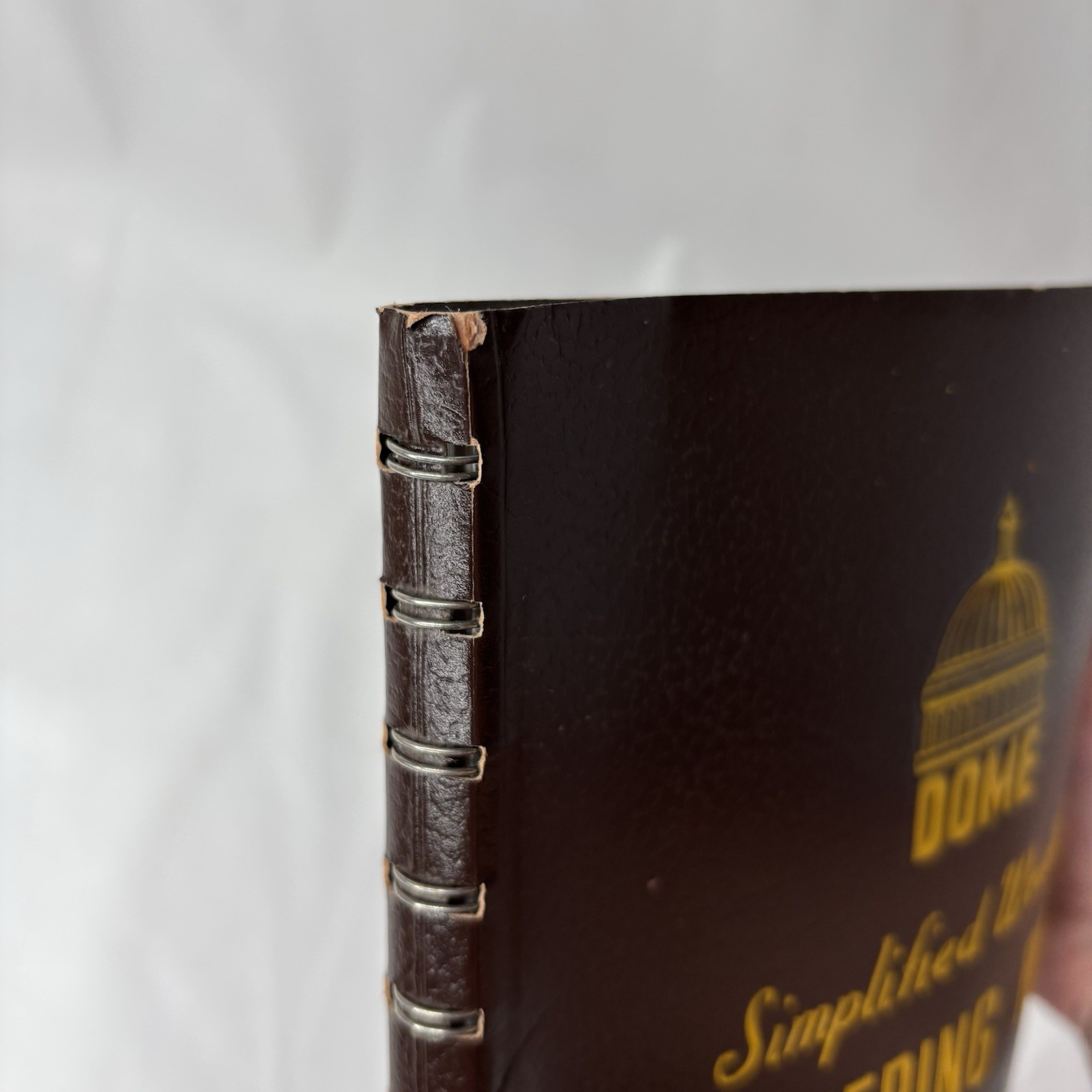 Dome Bookkeeping Record Brown Vinyl Cover 128 Pages 8 1/2 x 11 Pages 600