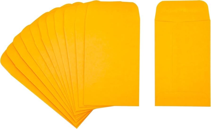 Small Coin Envelopes 500 Count 2-1/4 x 3-1/2″ Kraft #1 Manila Gummed Universal