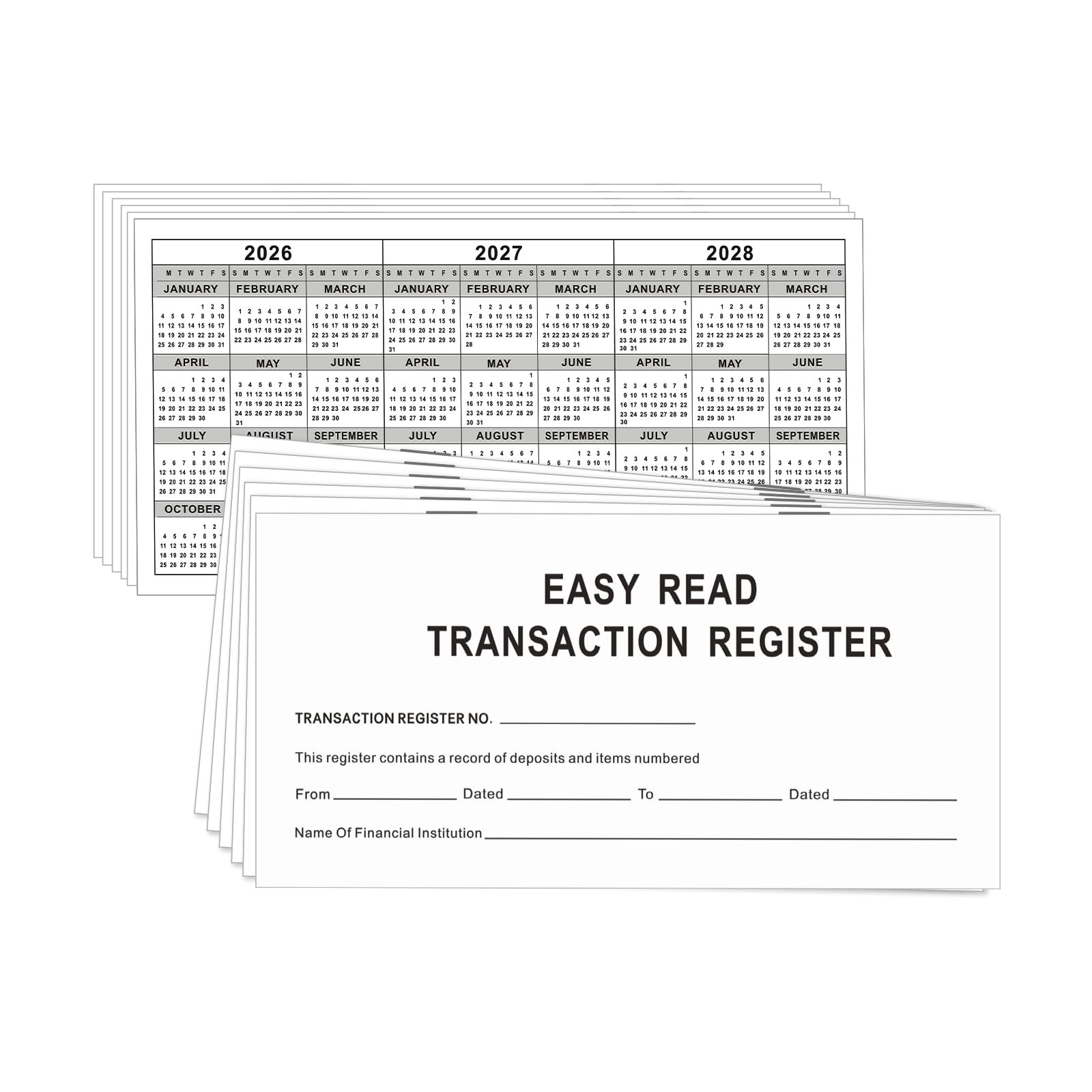 12 Pack Checkbook Register, Check Registers for Personal Checkbook, Thick…