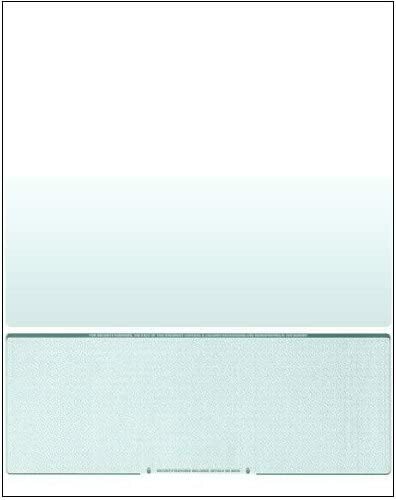 2500 Blank Check Stock Paper – Check on Bottom – Green Diamond