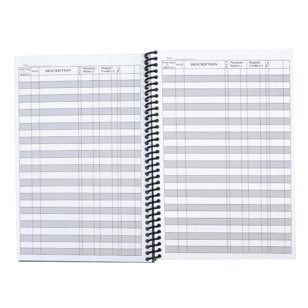 Simple Account Tracker Money Ledger 5.5 x 8.5 Spiral Bound 50 Pages 1-Count for