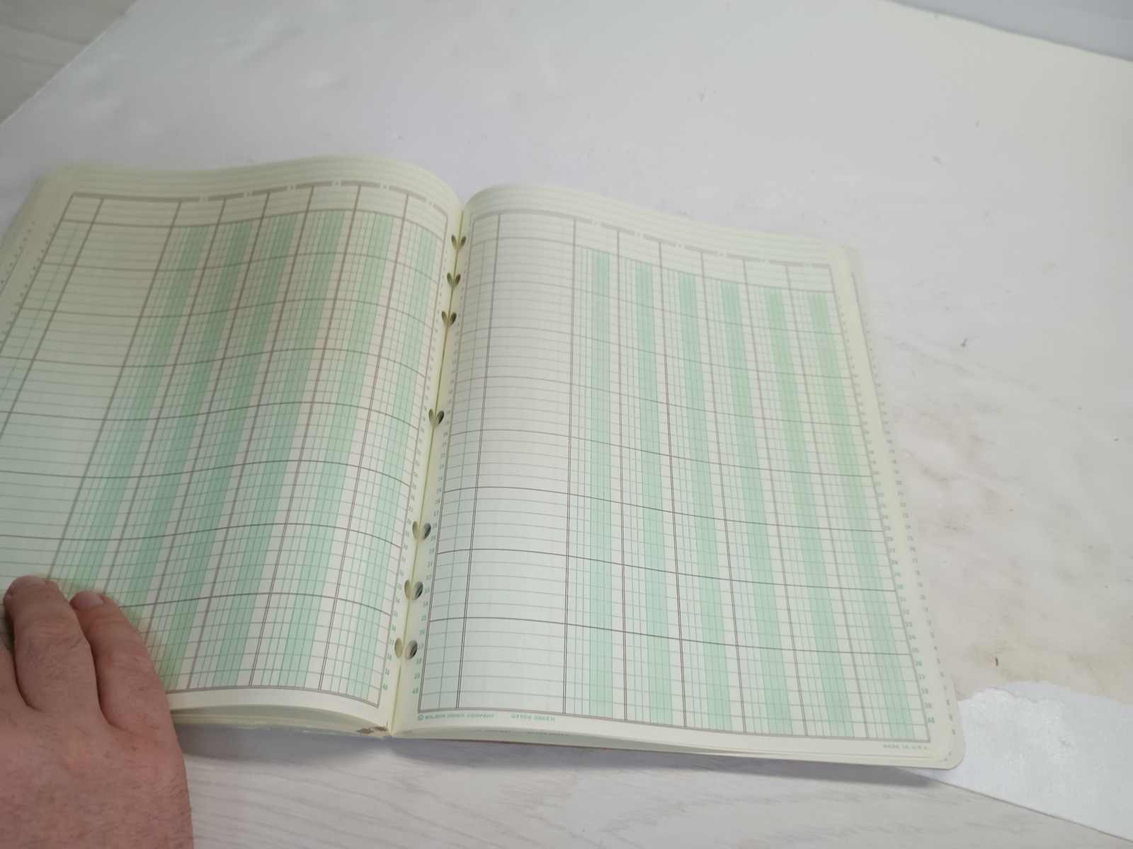 (1)NewVtg Wilson Jones 6 Column Write Columnar Pad Green 11 x 8-1/2” G7506 1968