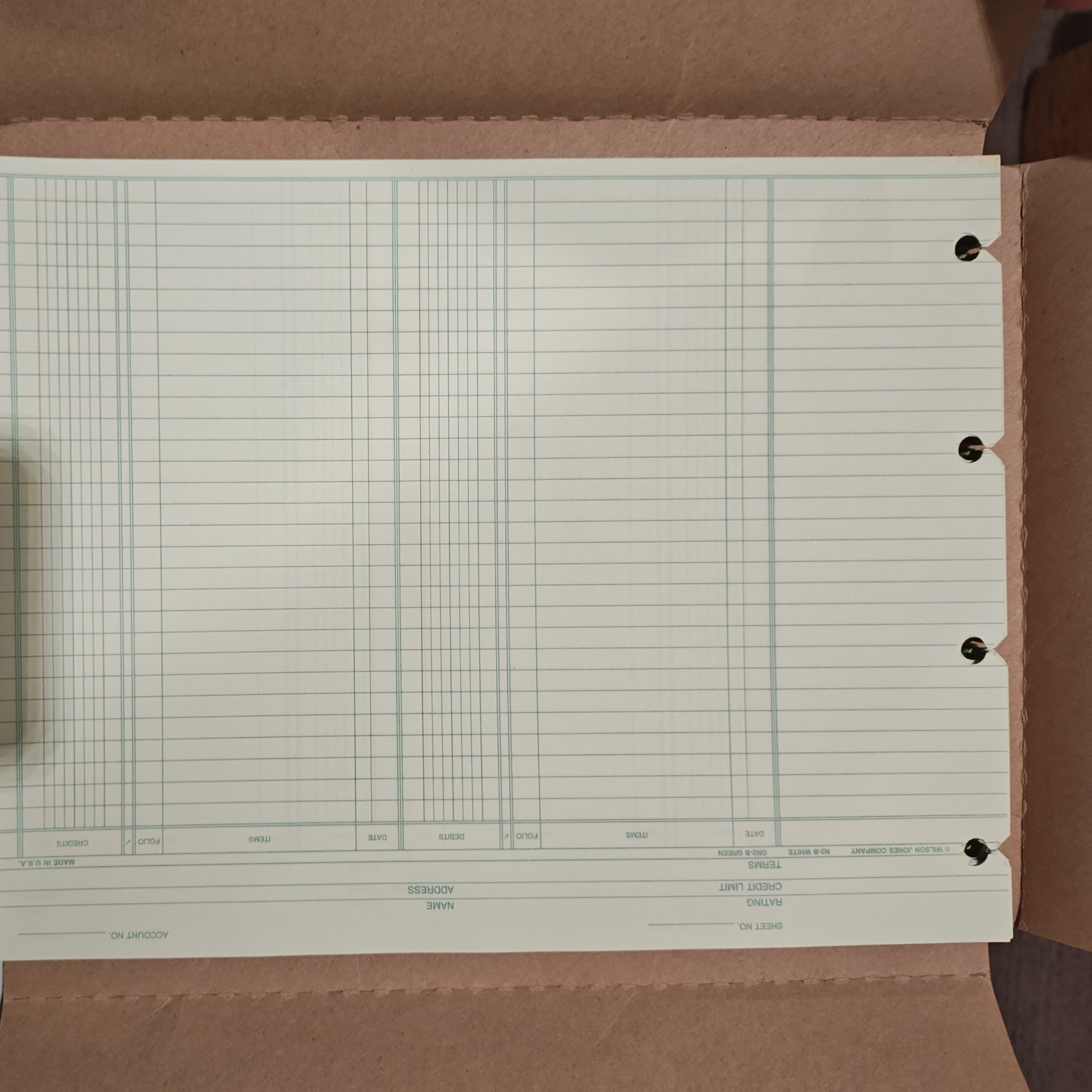 Wilson Jones 30 Column Ledger Sheets 11×17″ w, 4 Hole Punched, 250+ Sheets!
