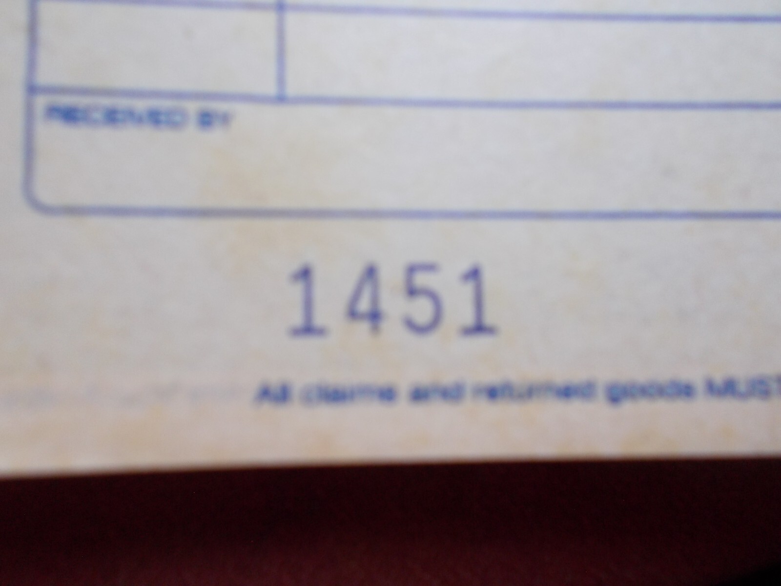 VGT NOS 1987-89 ADVERT. CARBON SALES BOOK RECEIPT BOOKLET NEBS J&J GLASS REPAIR