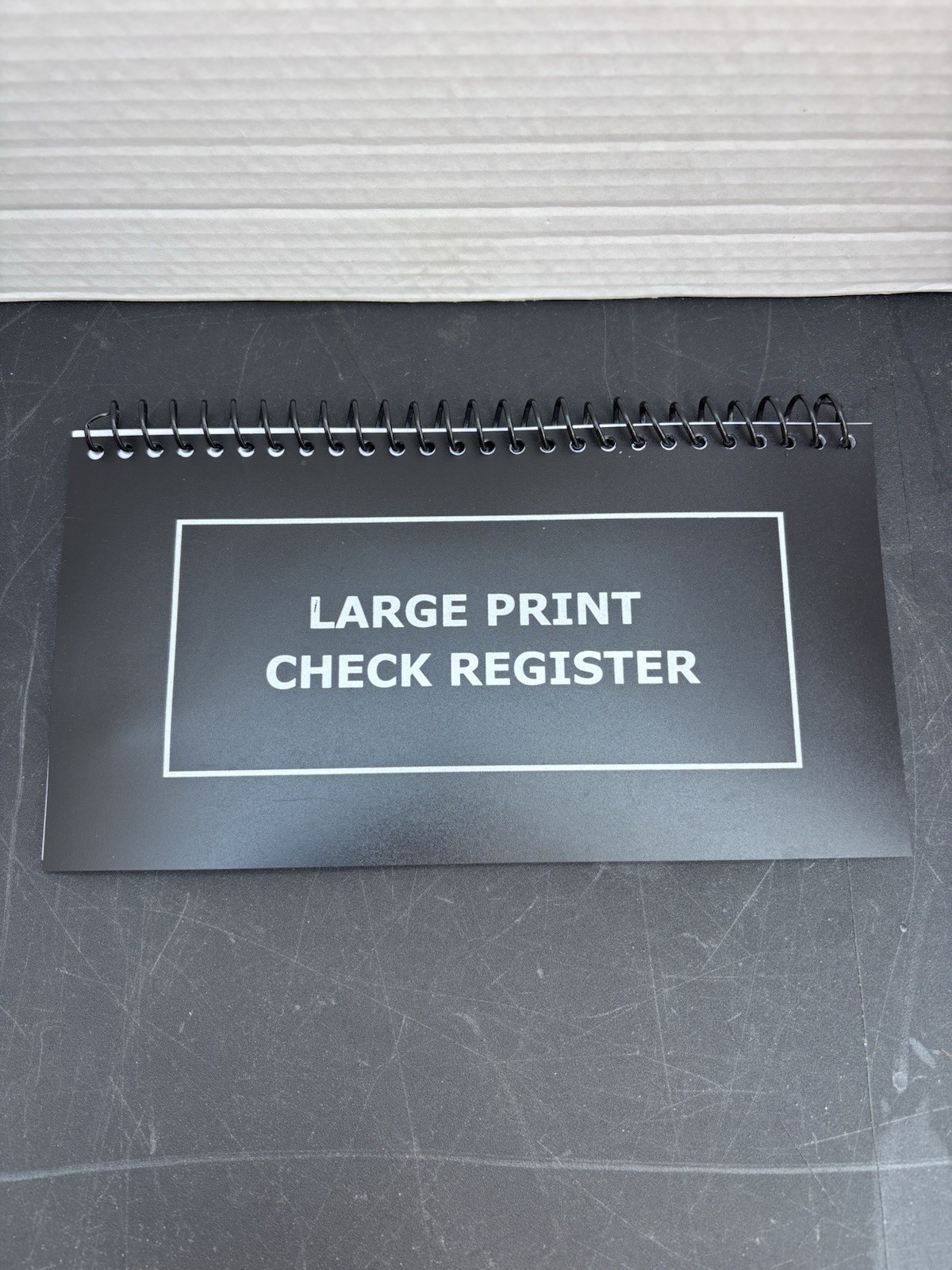 Large Print Check Register/Checkbook Register Spiral Bound 10” x 5”