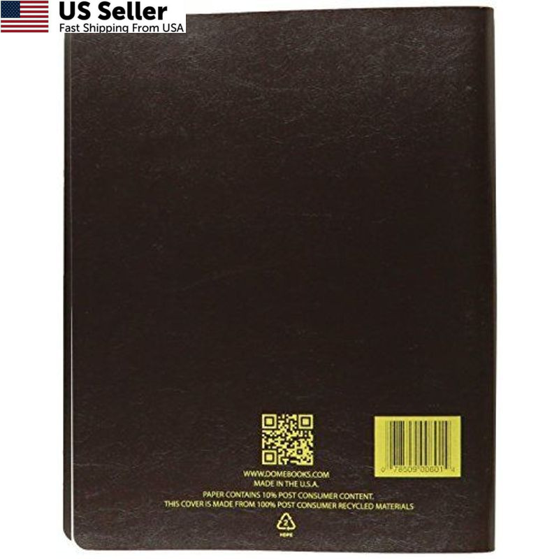 DomeSkin Dome DOM600 Bookkeeping Record Book Weekly 128 9 x11 Inches, Brown
