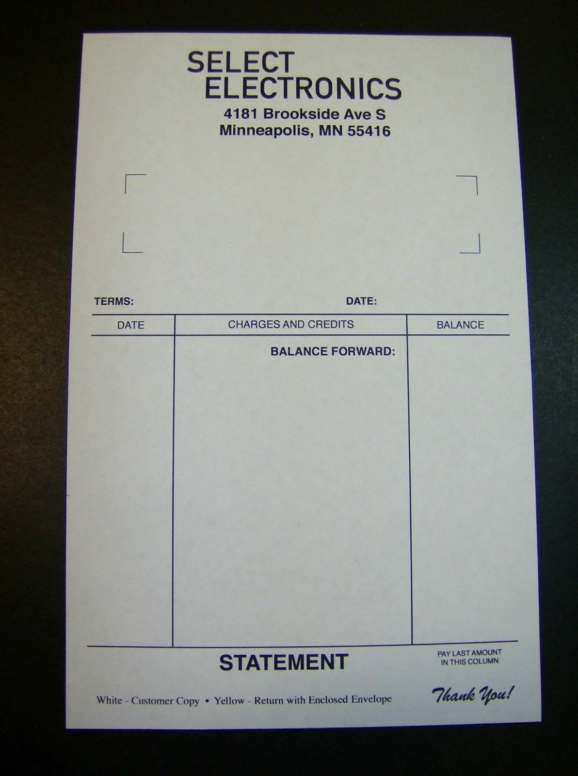 Printed 2-Part Carbonless Forms 8.5″ x 5.5″ Custom 1-side NCR Sets, black ink