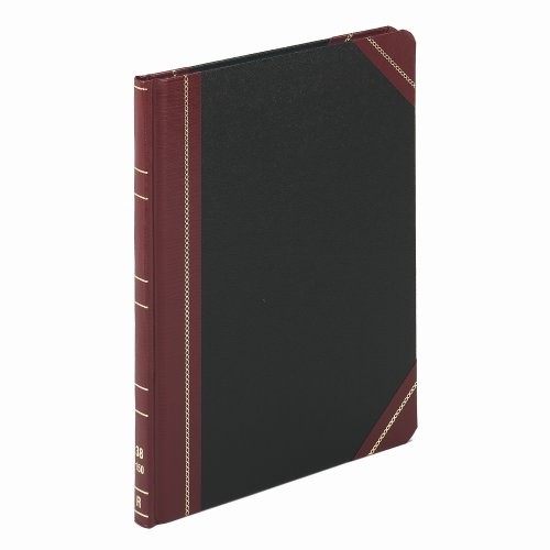 Esselte 38150R 150 Sheet Record Book 9.62″x7.62″ Black/Red