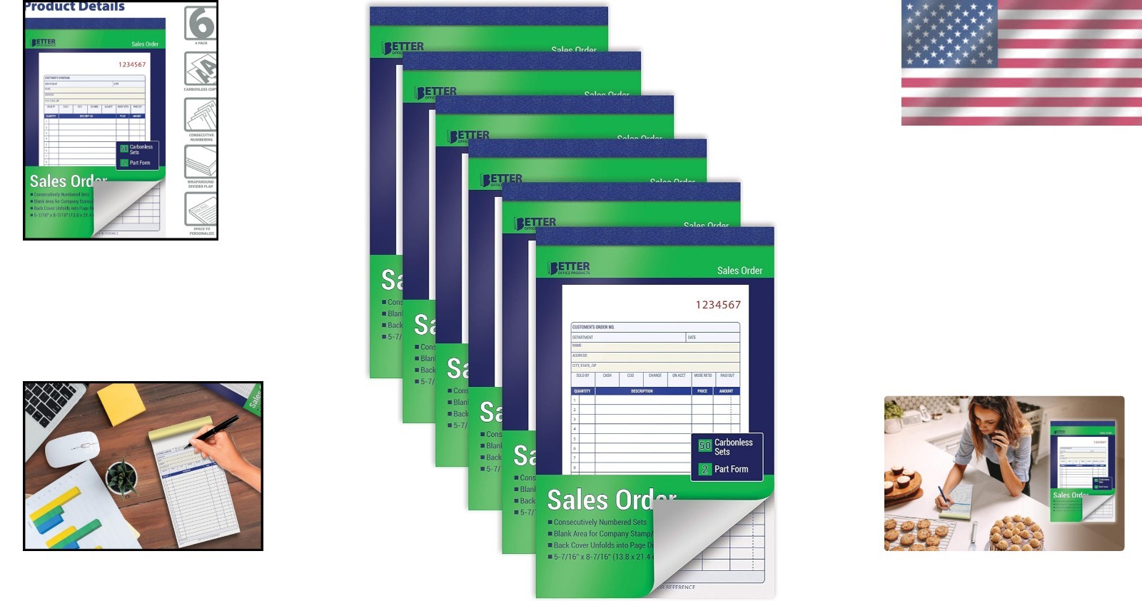 Professional Carbonless Sales Order Books, 6-Packs – Organize Your Transactions