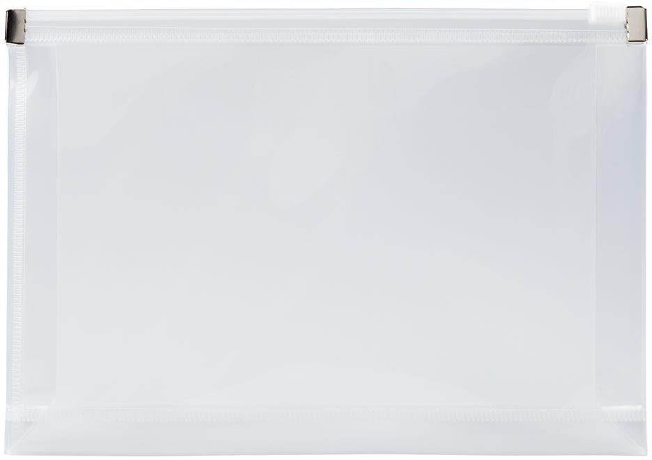JAM PAPER Plastic Envelopes with Zip Closure – 5 1/4″ x 8″ – 3 Pack, Clear