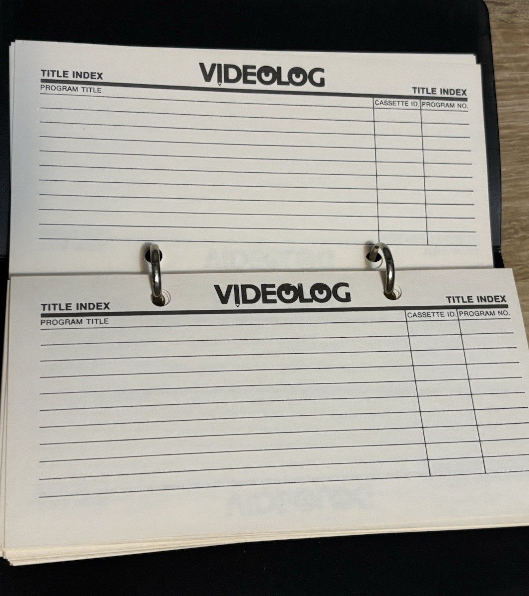 Vintage Video VHS log Index System Office Supplies Video VHS Log Book