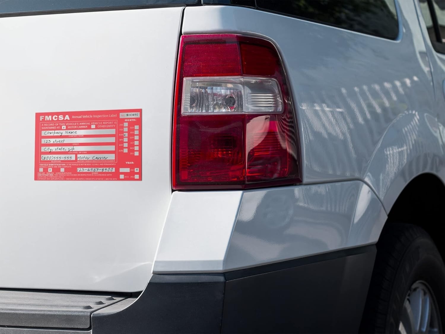 Annual Vehicle Inspection Forms and Stickers 6″x3.5″ – 25 Count, FMCSA Approved