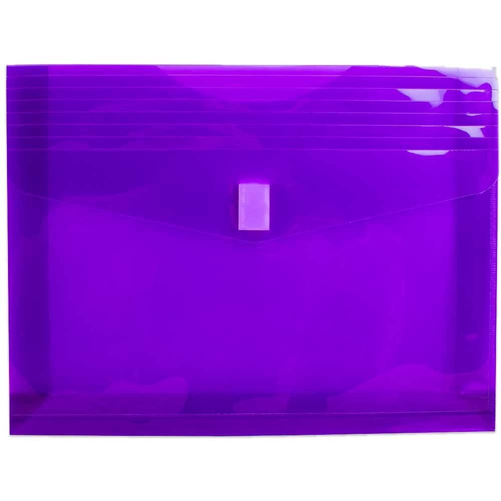 JAM PAPER Plastic Expansion Envelopes 2″ Expansion, Assorted Colors 6 Pack