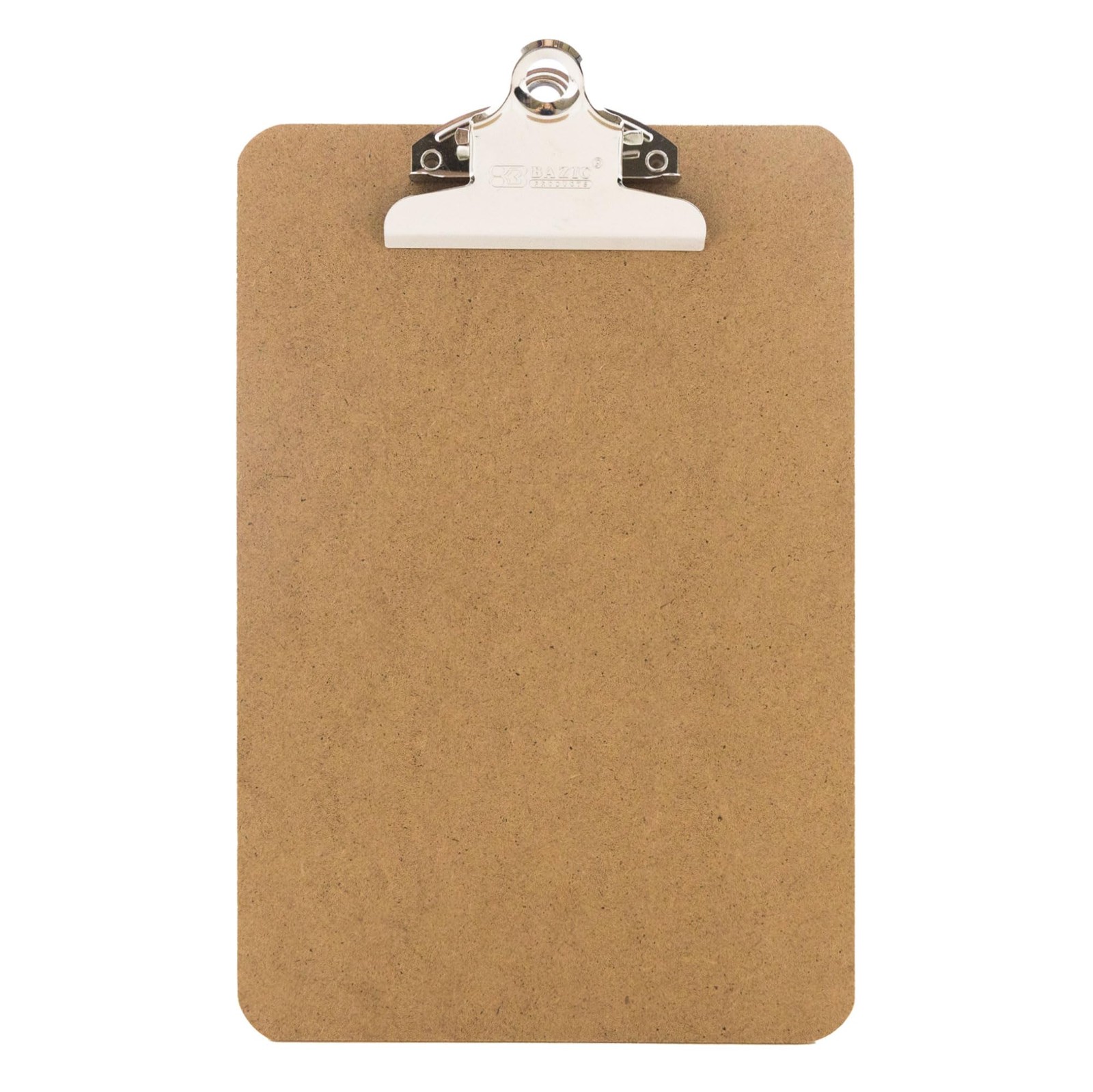 BAZIC Memo Size Hardboard Clipboard w/Sturdy Spring Clip 1-Pack, Wood