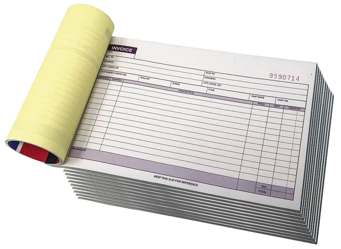 10 Pack Sales Order Book Receipt Invoice Duplicate Carbonless Horizontal Size