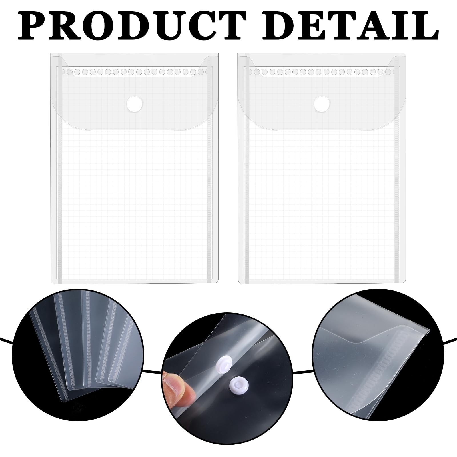10 PCS Clear Envelope Pouch 7 X 5 Inch Plastic 5″ x 7″, Transparent