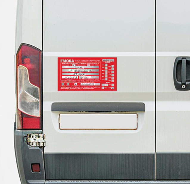 30Pack DOT Annual Vehicle Inspection Forms and Stickers 30-Pk 3-Ply Vehicle
