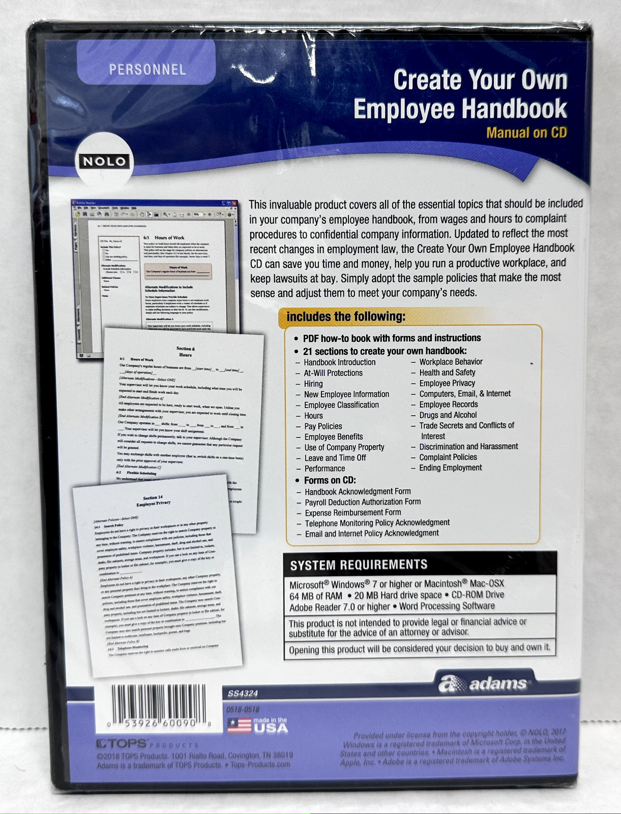 BUNDLE Adam Personnel Forms (New Employee Info, Warning Notice, Create Handbook)