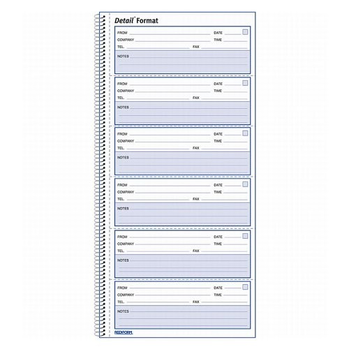 Rediform RED51113 Voice Mail Log Book 600 Sheets White