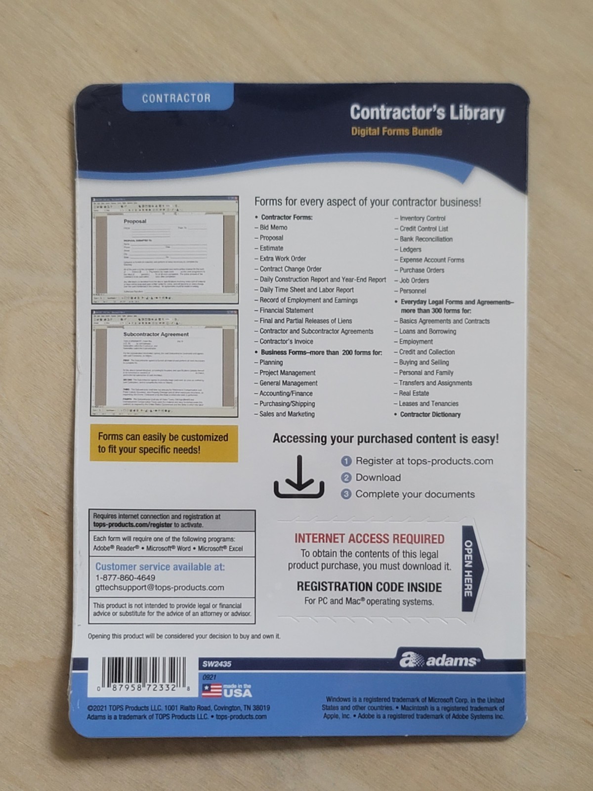 Adams Contractor’s Library Business Legal Forms on CD Over 500 Forms & Tools NEW