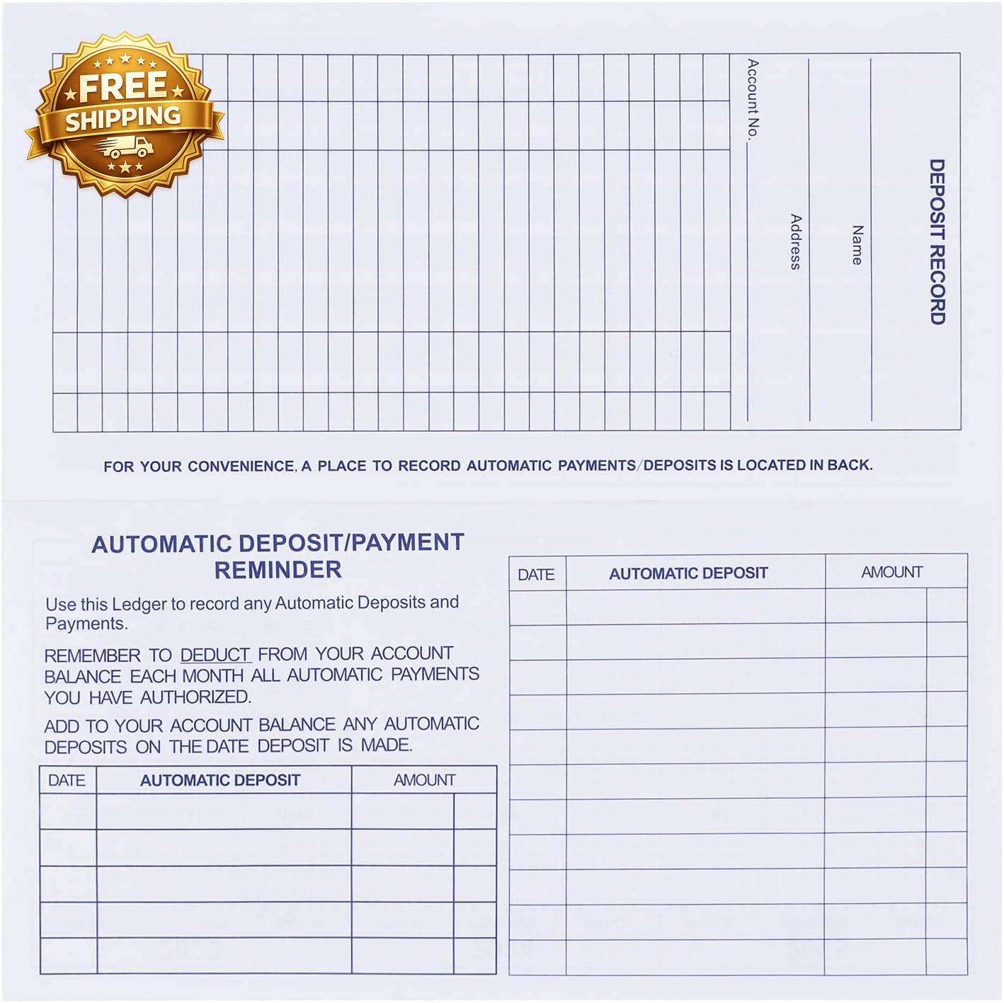 20 Pack Checkbook Register Check Registers for Personal Blank Ledger