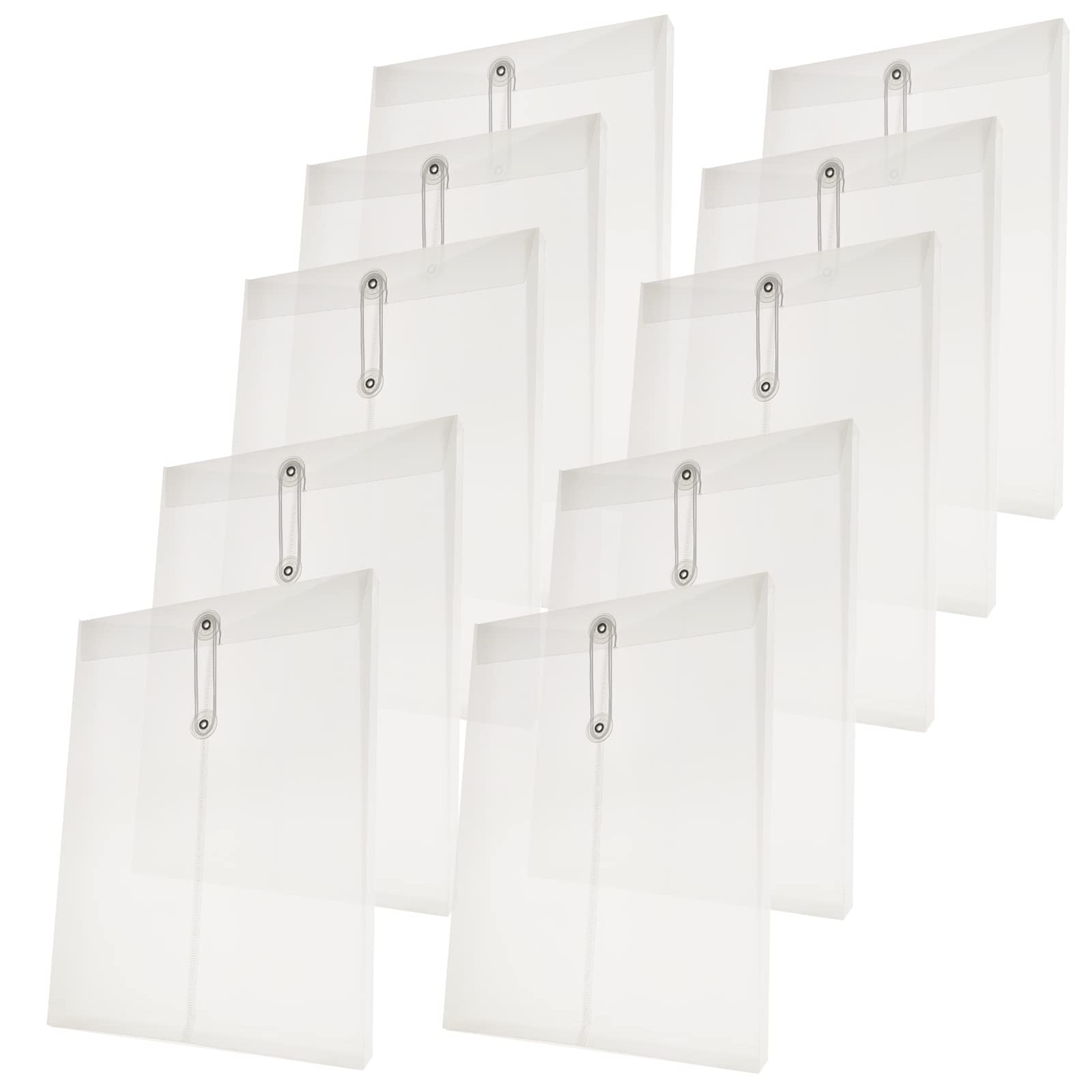 Letter A4 Size Poly String Envelope with Expandable Gusset,Clear Clear