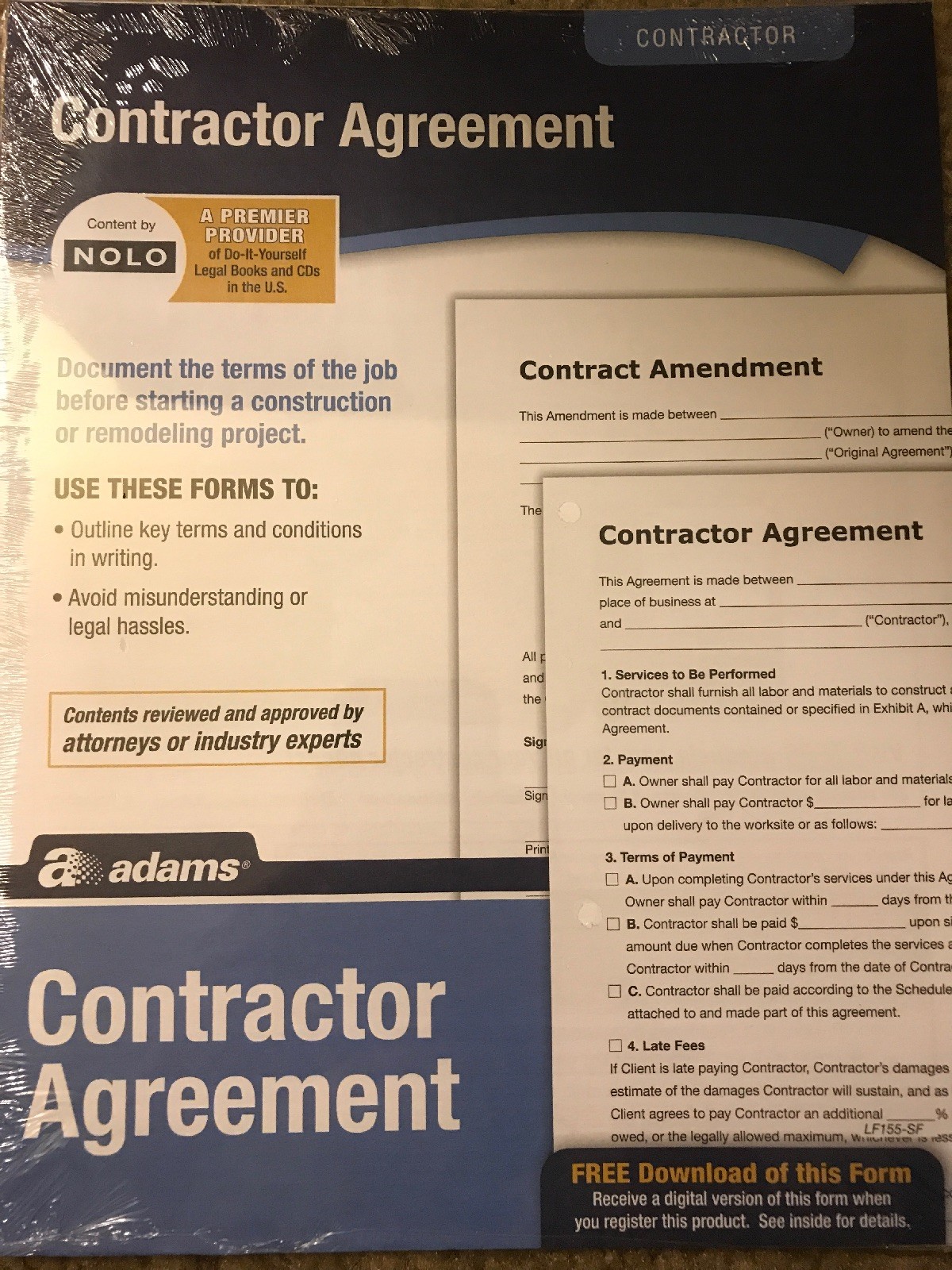 Adams Contractor Agreement LF155