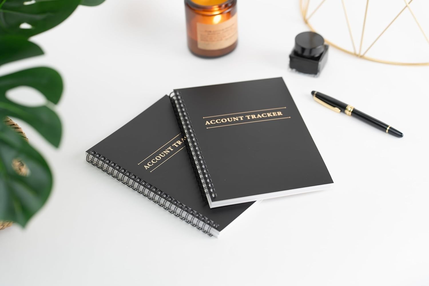 4 Pack Expense Tracker Ledger Book- Finance Black – 4 Pack, – 4