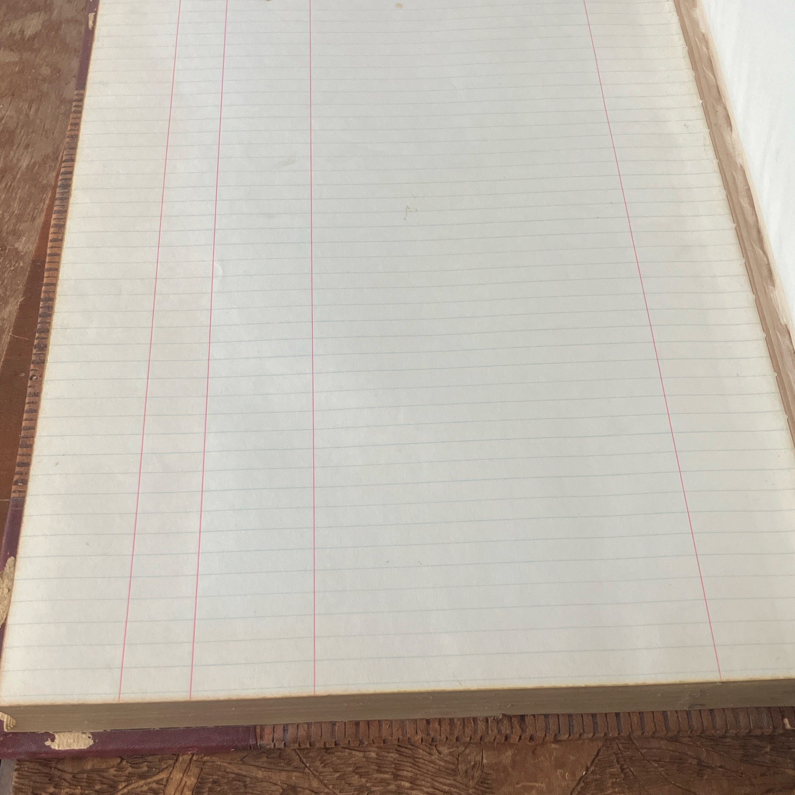 Antique 19th century Hardcover Blank Ledger .