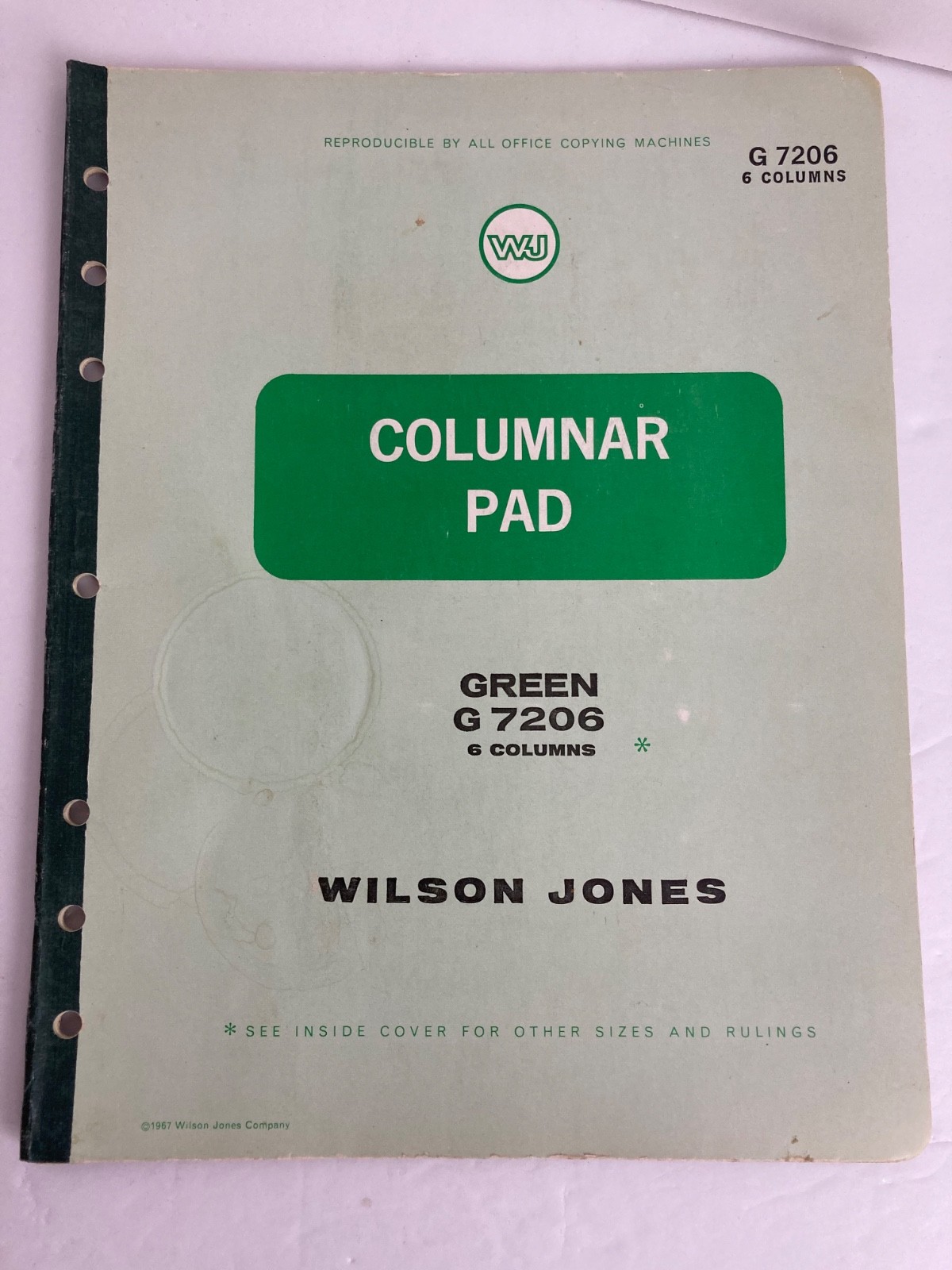 Columnar Ledger Pads 1967 Wilson Jones G7203 G7206 3 & 6 Column Vintage