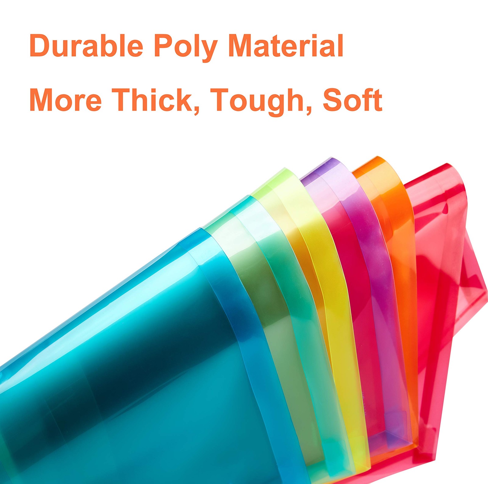 FANWU Plastic Legal Size Envelopes with String Tie Assorted Colors – 6 Pack