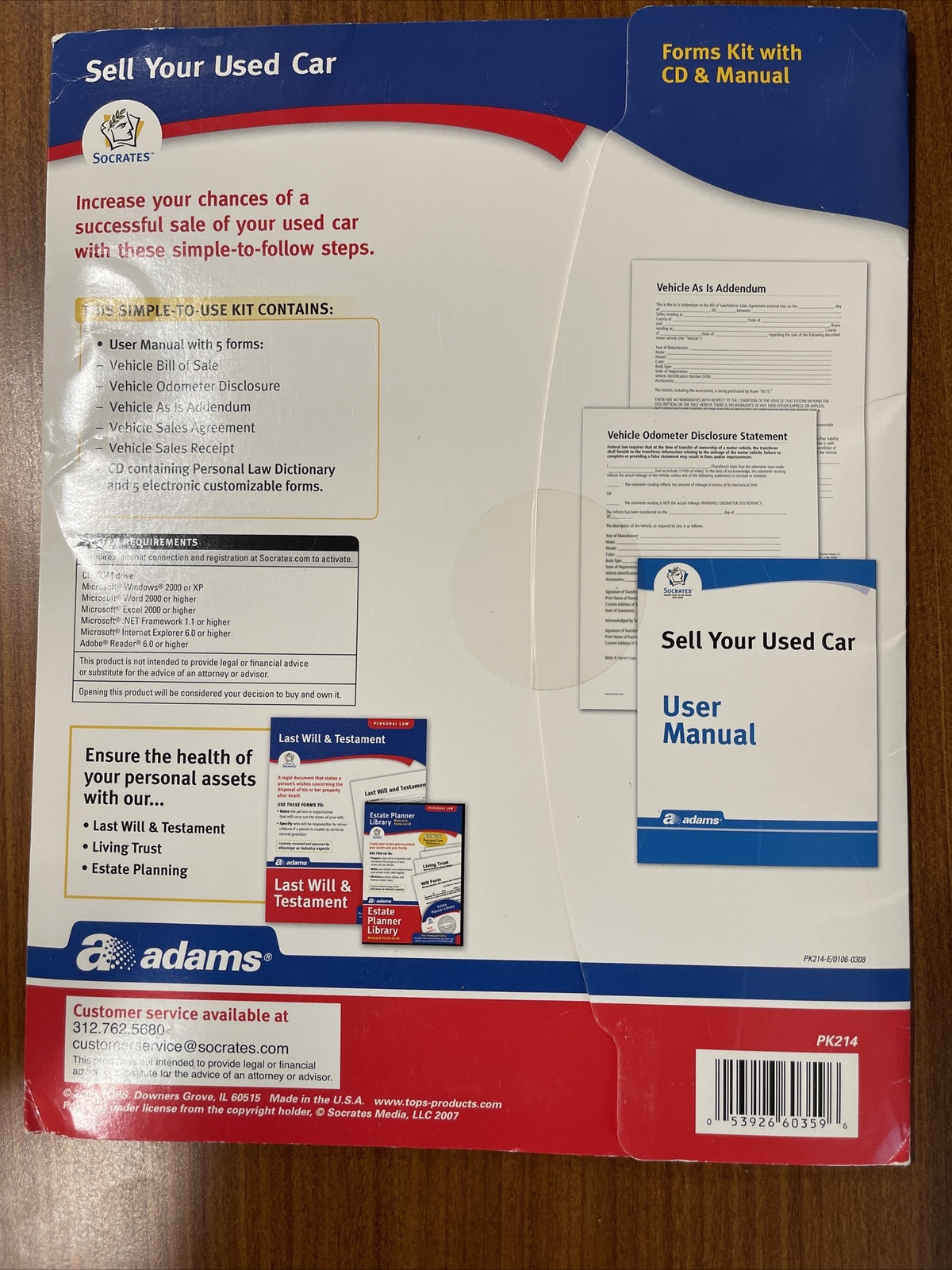 5 Packs Adams PK214 SELL YOUR USED CAR Forms Full Kit w Manual See Photos SEALED