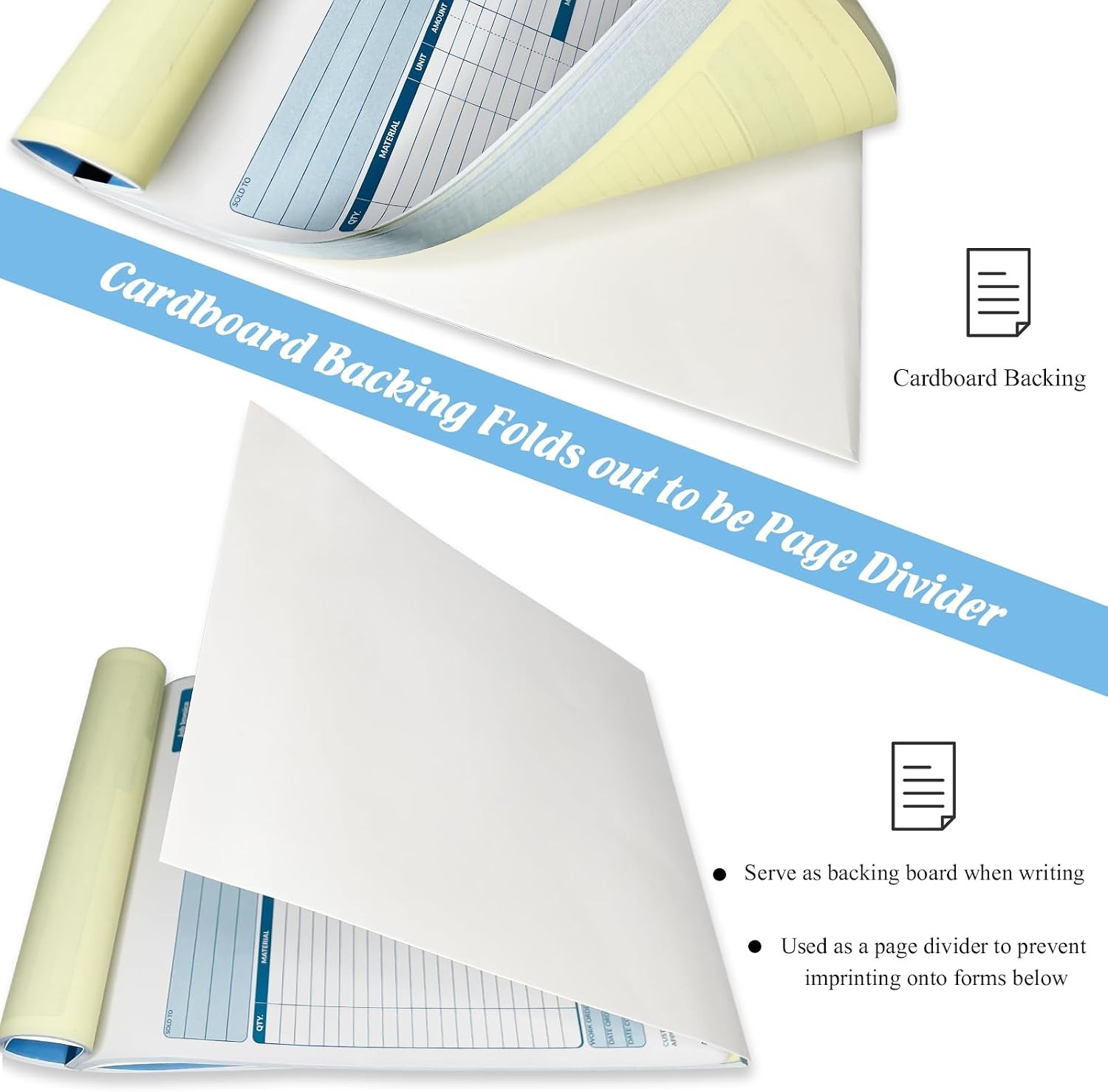 Large Job Work Order Forms, Job Invoice Forms/Receipt Book with Carbonless Co