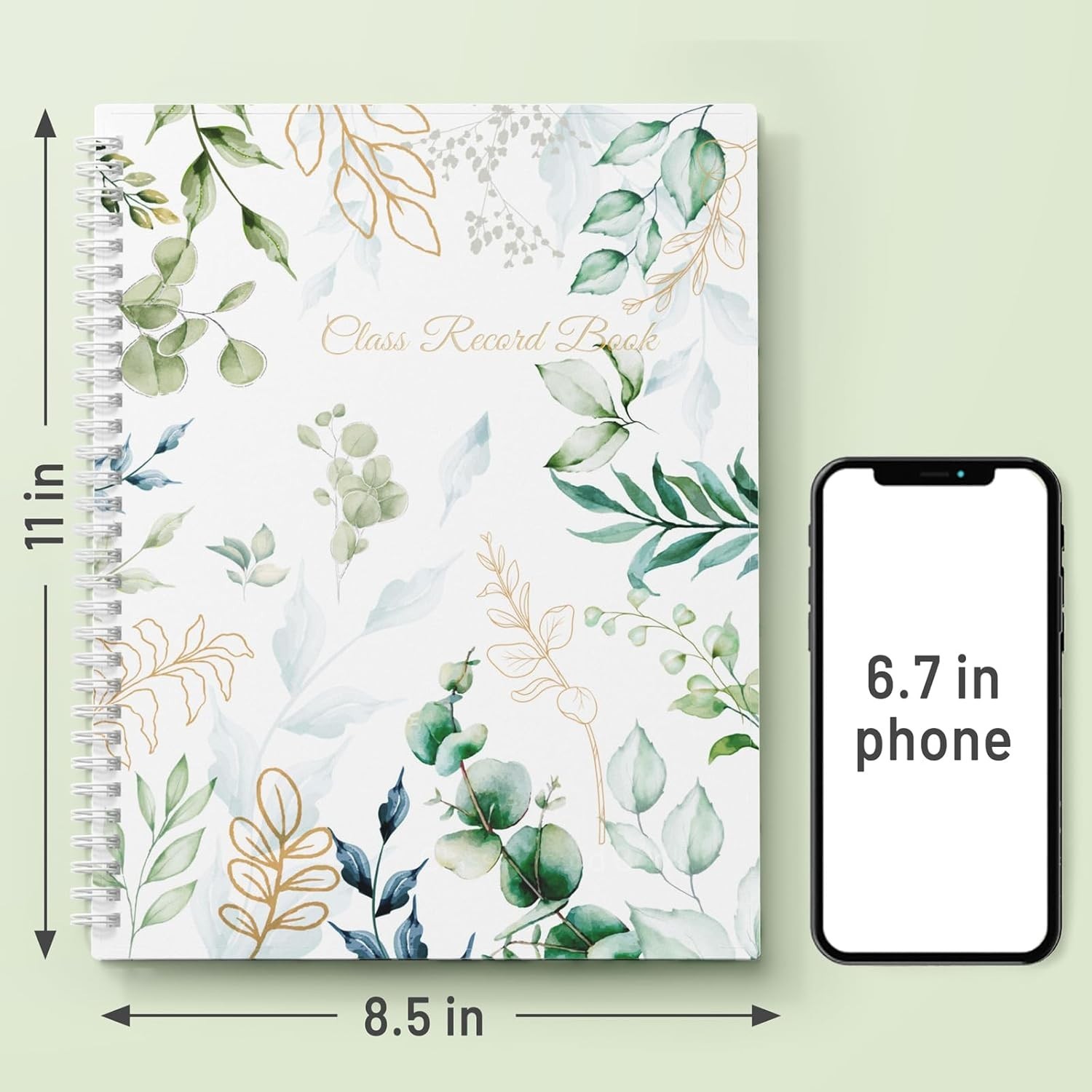 SUNEE Teacher Class Record Book for 11-12 weeks, 36 Names, 8.5×11 Inch, 104 P…