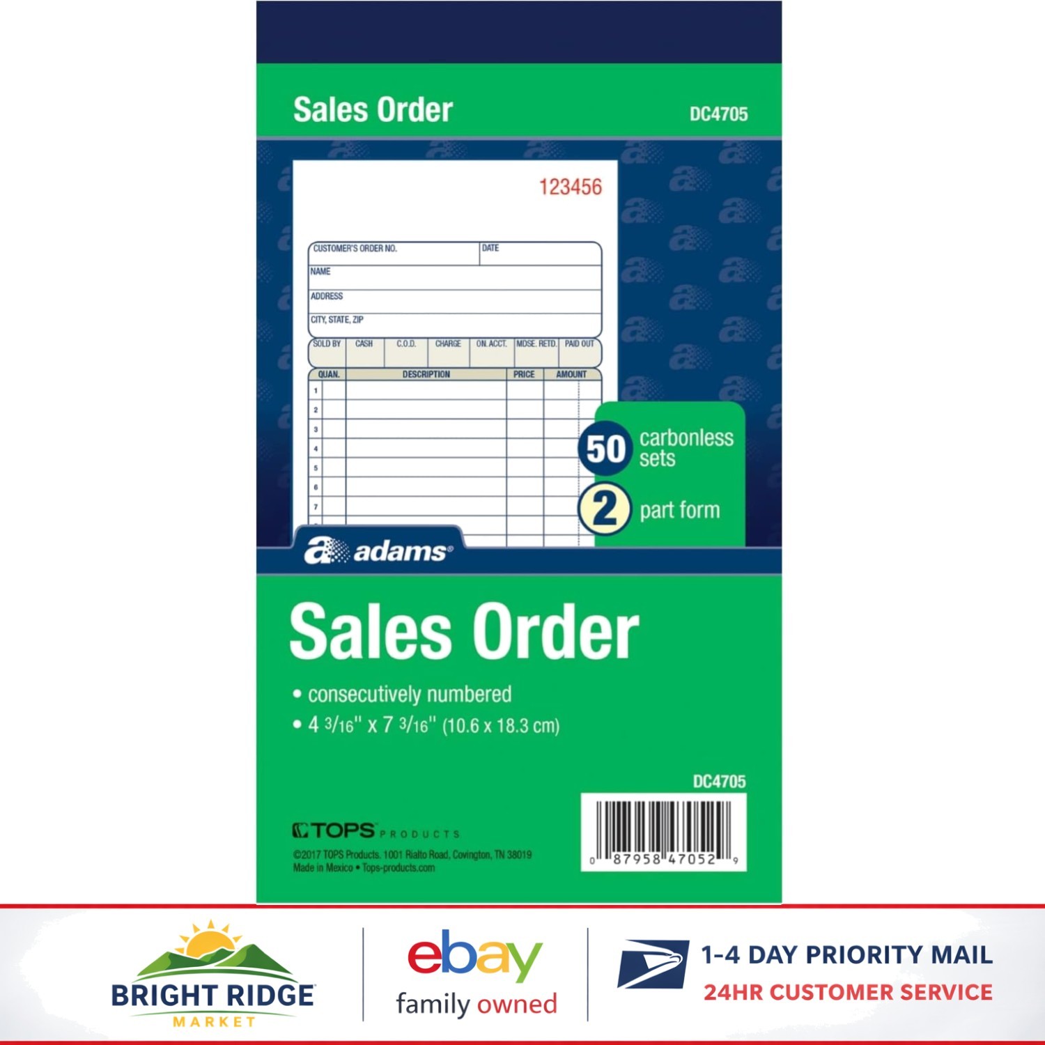 Compact Sales Order Book, Carbonless Paper, Professional Invoices for Businesses