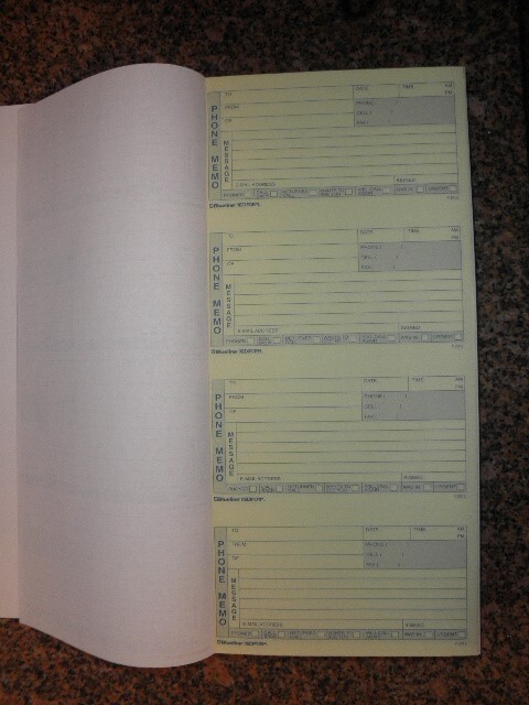 5 Rediform Memo Style Phone Message Books *400 MESSAGES PER BOOK*4 PER PAGE
