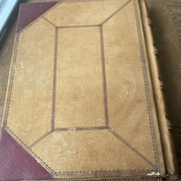 Antique 19th century Hardcover Blank Ledger .
