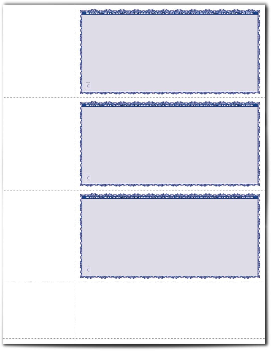 VersaCheck Secure Checks – 750 Blank Business or Personal 250 Sheets, Blue