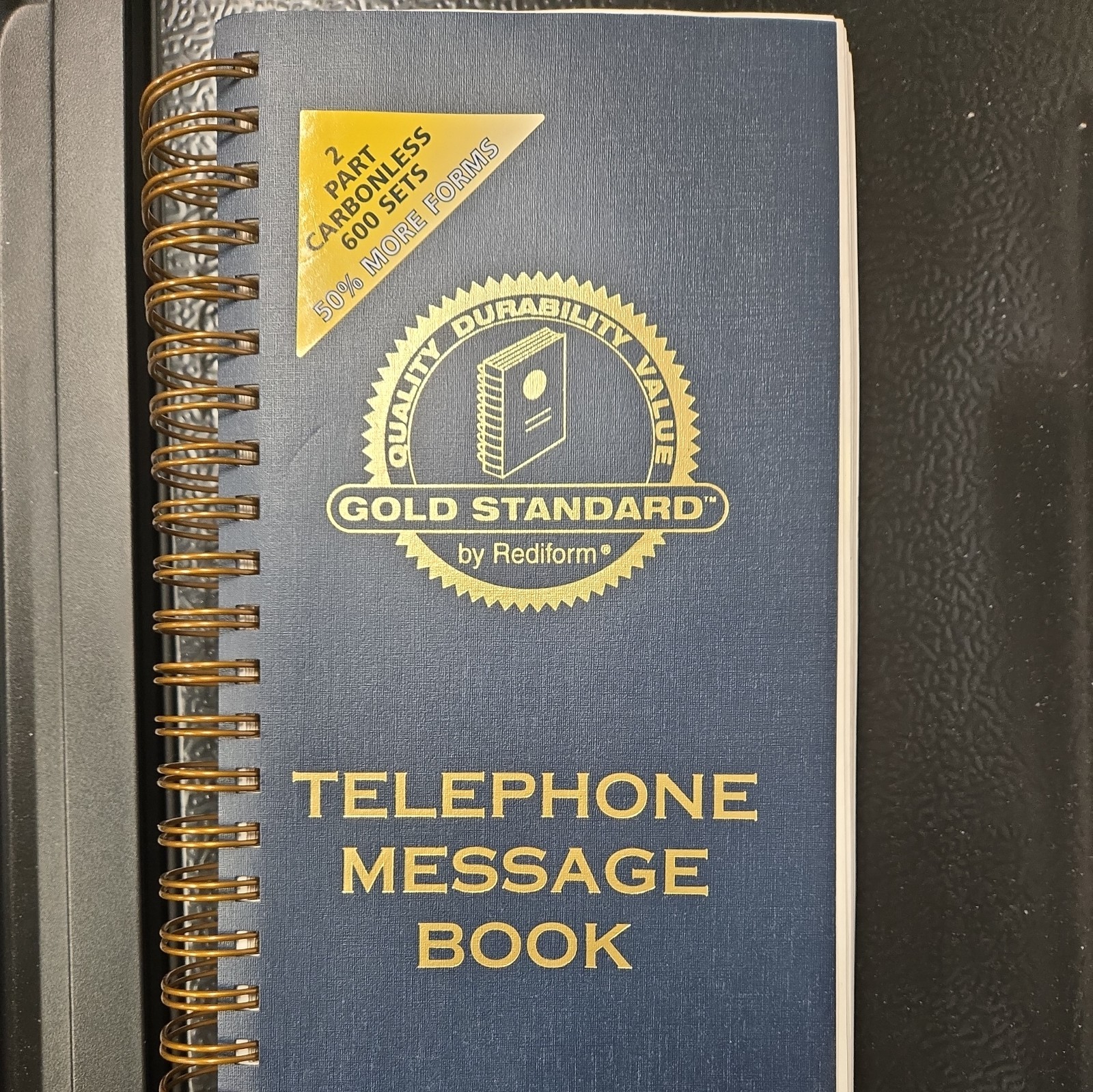 Telephone Message Book Gold Standard Rediform 2 Part Carbonless 600 Sets New