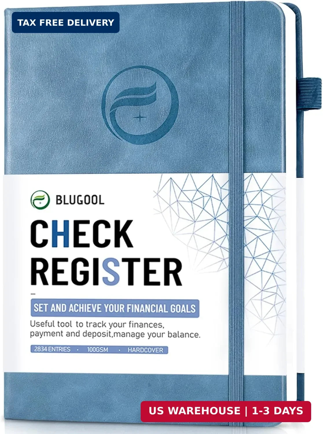 Check Registers for Personal Checkbook, Blugool Checkbook Register with Check &