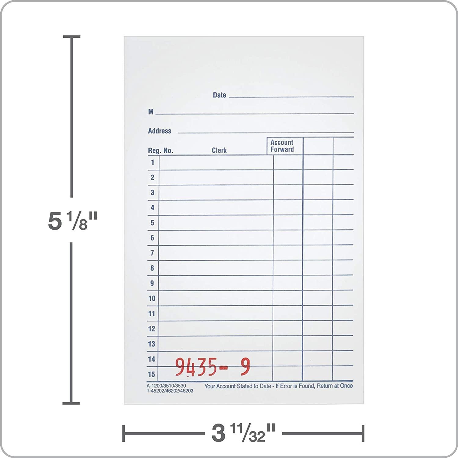 Adams General Purpose Sales Book, 2-part, Carbonless, White/canary