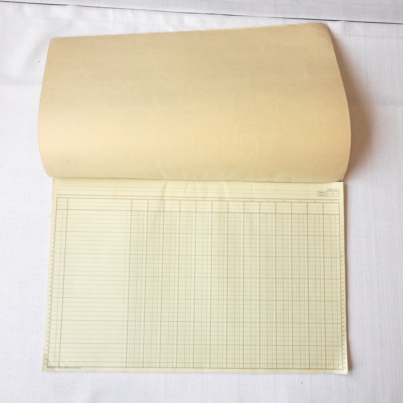 Vintage Boorum & Pease 8913 Columnar Pad 13 Column Ledger Accounting Sheets