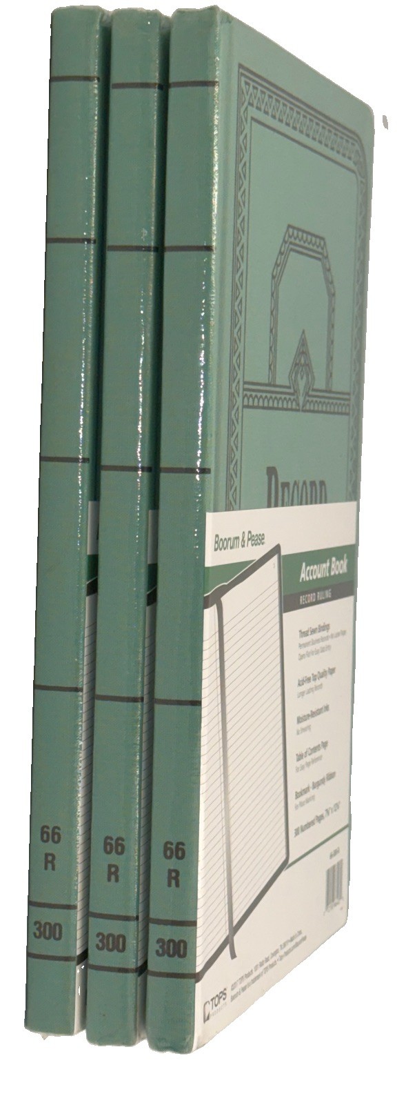 Boorum & Pease 66-300-R Account Books Record Ledger 300 Pages (Lot of 3) NEW