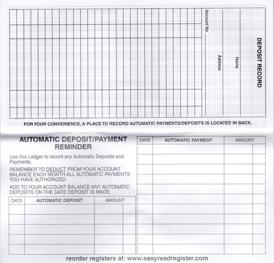 12 Check registers for Personal Checkbook – Checkbook Ledger Transaction Regi…