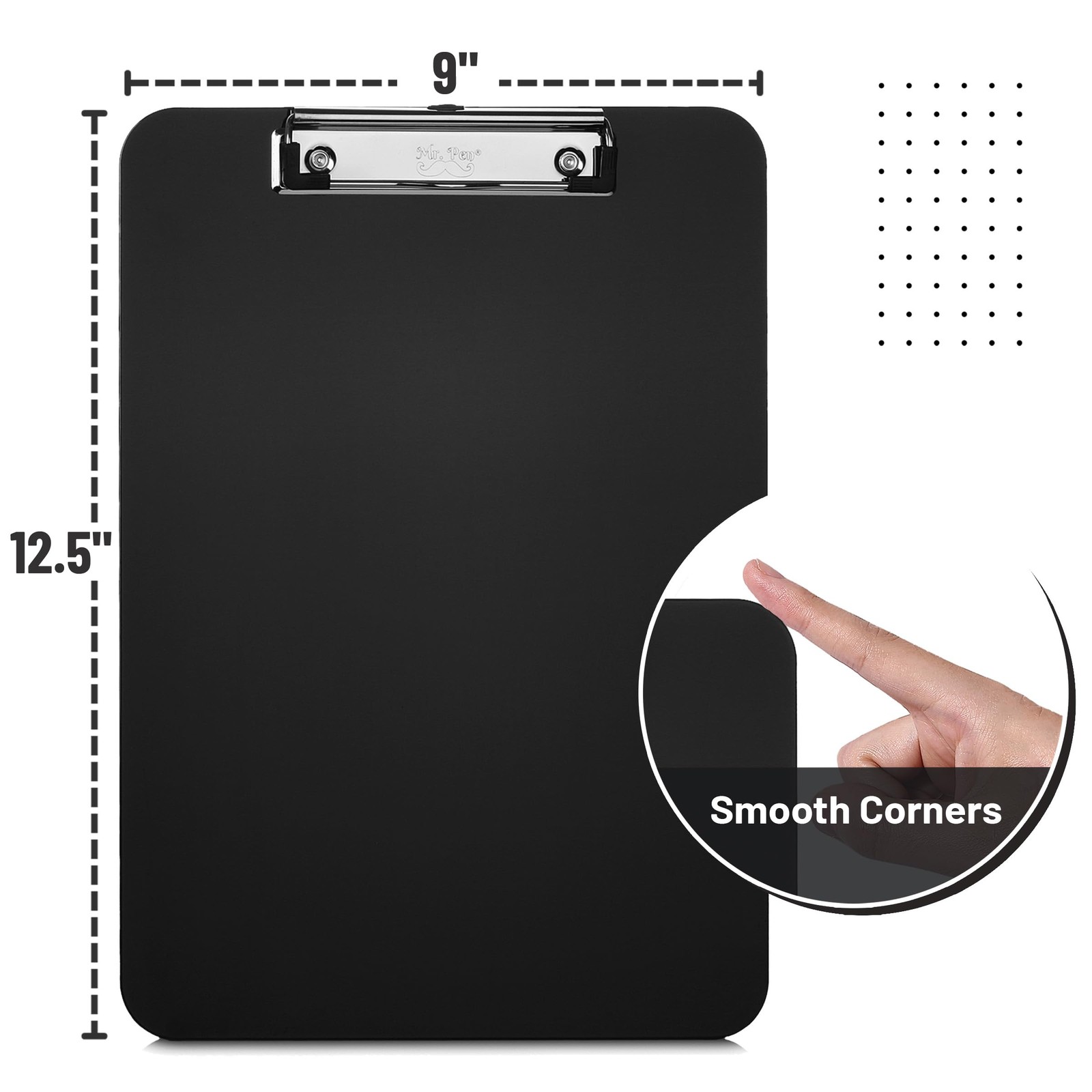 Mr. Pen- Plastic Clipboard, Letter Size, Black 1 Pack,