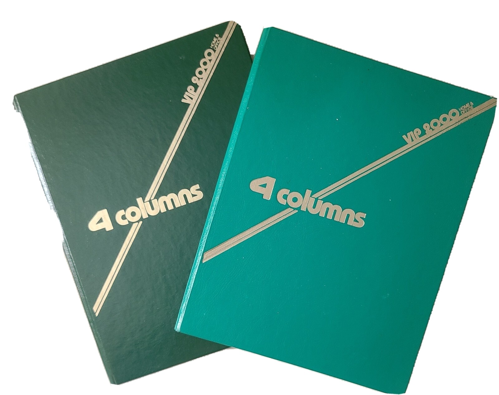 Lot of 2 ~ VIP 2000 4-COLUMN LEDGER, Hardbacks (9.5″ x 7.5″) by Norcom