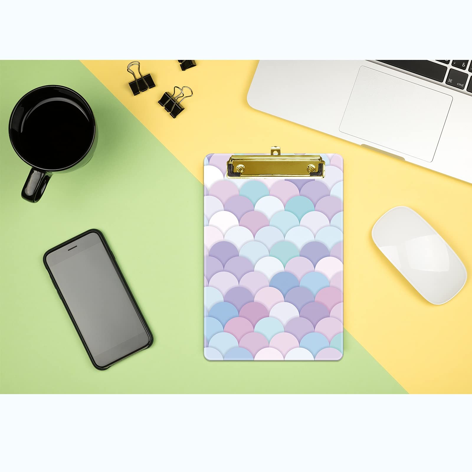 Hongri Small Plastic Clipboard, Design A5 Memo Clip Board, Art Flake